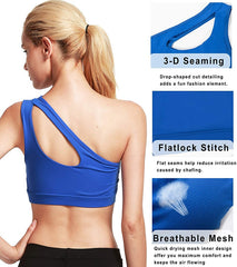 Sexy One Shoulder Sports Bra