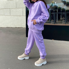 2 pieces  Hooded Sweatsuit
