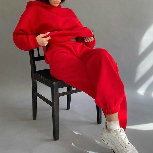 2 pieces  Hooded Sweatsuit
