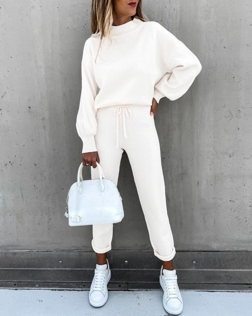 Two Piece Drawstring Leisure Suit