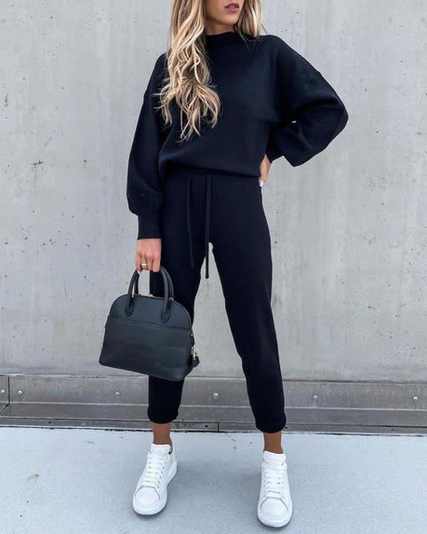 Two Piece Drawstring Leisure Suit