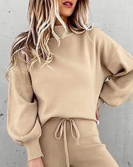 Two Piece Drawstring Leisure Suit