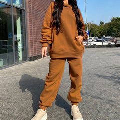 2 pieces  Hooded Sweatsuit