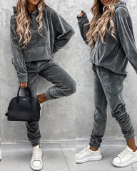 Velour 2 Piece Sweatsuit