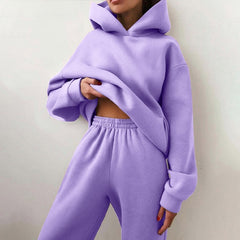 2 pieces  Hooded Sweatsuit