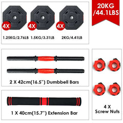 10-30KG Adjustable Barbell Set