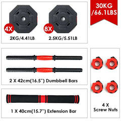 10-30KG Adjustable Barbell Set