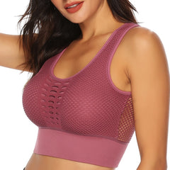 Mesh Sports Bra With Racer Back