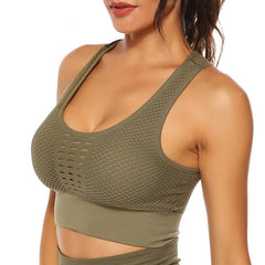 Mesh Sports Bra With Racer Back