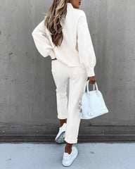 Two Piece Drawstring Leisure Suit