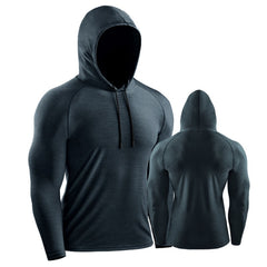 Men's Long Sleeve Hooded Shirt