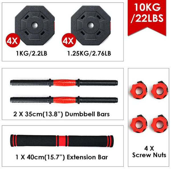 10-30KG Adjustable Barbell Set
