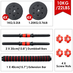 10-30KG Adjustable Barbell Set