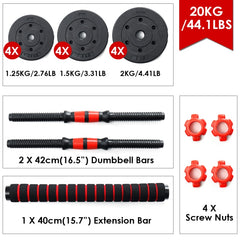 10-30KG Adjustable Barbell Set