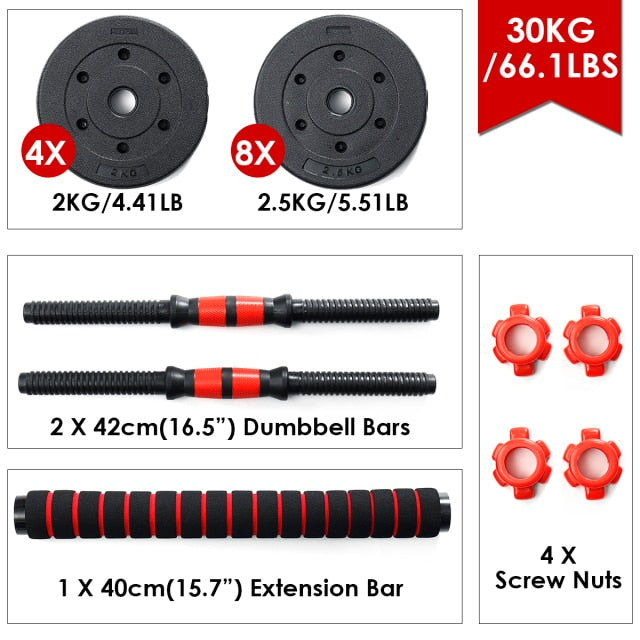 10-30KG Adjustable Barbell Set