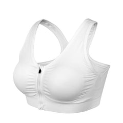 Zipper Front Sports Bra